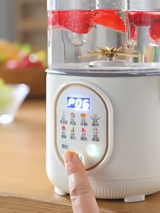 1800ML Glass Soymilk Maker 8-in-1 Multi-Purpose 48 Blades Heating Juice Blender Automatic Titanium-plated Wall Breaking Machine Self-cleaning 3-Pin Plug