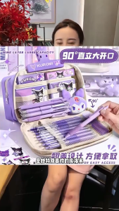 oldlaiben Large Capacity Pencil Case 9 Layer Pencil Bag Organizer School Stationery Storage Box Kids Kawaii Pen Holder