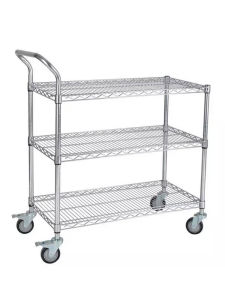 Single-Hand Truck Hand-Push Cart Material Handling Vehicle Anti-Static Picking And Sorting Truck Mobile Metal Storage Cart