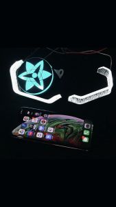 LED 3D chữ C gắn sẵn mặt xoay Sharingan khiển Bluetooth sử dụng gắn demi dành cho AB SH EX WINNER X Vario Wave Sirius ...