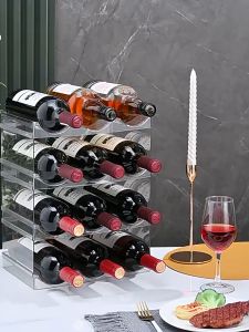 [6 Slot] Worthbuy Stackable Wine Rack Champagne Holder Beer Bottle Shelf Bottle Rack Kitchen Storage Rack Rak Wain Botol