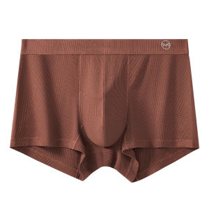 MiiOW | Ice Silk Modal Briefs For Men Breathable Flat Angle Underwear Youth Summer Seamless Comfortable Mid Waist U Shape Design Boxer Shorts