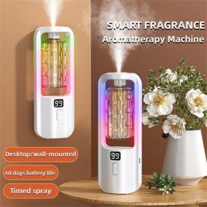 1PCS Automatic Aroma Diffuser Humidifiers Essential Oi Digital Display Rechargeable Fragrance Machine