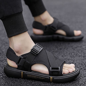 Mens Summer 2025 Sandals Soft Bottom Anti-Slip Slippers Trendy Teenage Sports Casual Breathable Beach Shoes Slip-On PVC Sole
