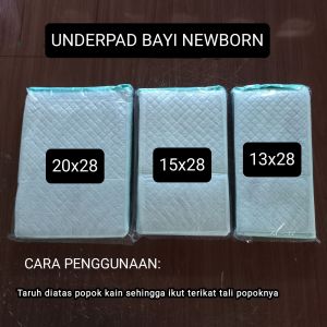 Underpad Bayi 20 Lembar untuk Bayi Baru Lahir seukuran popok