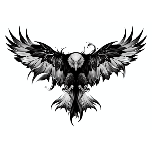 Eagle Back and Chest Waterproof Temporary Tattoo Sticker Lasts 1-2 Weeks Realistic Semi-Permanent Fake Tattoo