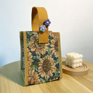 Túi Vải Canvas Mini Cầm Tay Chống Thấm Nước Túi Quà Tặng Giáng Sinh Túi Đựng Đồ Di Động Túi Đeo Tay Túi Vuông Nhỏ Thời Trang Mùa Đông