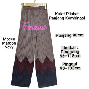 Femme Ols Celana Kulot Plisket Panjang Muslimah Premium Best Seller