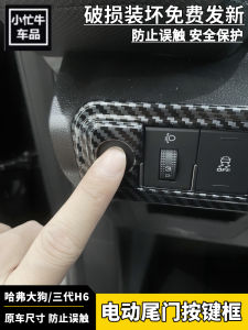 Harvard One Big Dog Third Generation H6 Wood Grain Electric Tailgate Button Anti-Fingerprint Carbon Fiber Pattern Headlight Control Protection Frame
