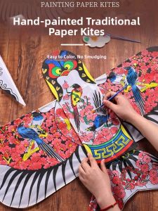 DIY | DIY Material Teaching Painting Graffiti Bamboo Kite