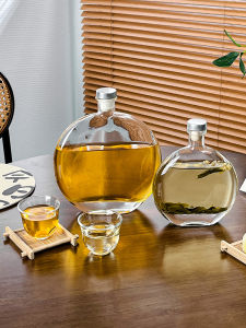 Traditional Chinese Style Tea Set Cold Brew Bottle Fruit Tea Ice Tea Glass Container Sealed Storage Jar Universal Kitchen Tool