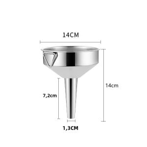 Phễu Inox Miệng Rộng Dụng Cụ Rót Dầu Nhà Bếp Có Lưới Lọc Thiết Kế Dày Dặn Có Móc Treo Dùng Trong Gia Đình