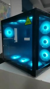 VIP EATX ATX Double side transparent view PC Gaming Case / Game Casing [ Black / White ]