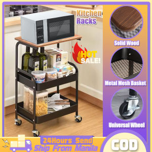 180° Adjustment Trolley Cart Moving Rack With Wheels Multipurpose Trolley Cart Foldable Storage Rack 360° Rotatable 3 Layers Organizer Rack Seasoning Vegetable Fruit Storage Rack Multi-Functional Storage Shelf