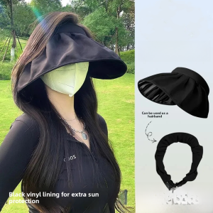 Outdoor Shell Sun Hat Beach Sandals Women Summer Versatile Sun Protection Cap Foldable Hairband Breathable round Top Youth Travel