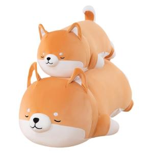 QIAOSHANG | Long Pillow for Girls Corgi Plush Toy