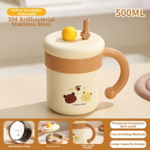 YOULUNMEI | Aesthetic Large Personal Cute Mug with Lid