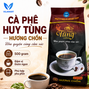 Cà Phê Hương Chồn Huy Tùng Bịch 500g – Cà Phê Bột Pha Phin Hương Thơm Đậm Đà