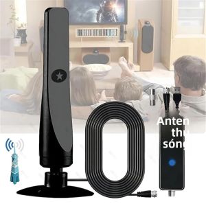 4K UHD Ăng Ten Truyền Hình Kỹ Thuật Số Trong Nhà Tăng Cường Tín Hiệu Bộ Thu Độ Lợi Cao 50 Dặm Khuếch Đại Cho Vệ Tinh Món Ăn Truyền Hình