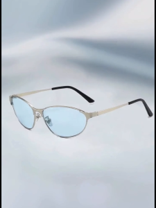 Sunglasses Vintage Cat Eye UV400 Protection High Quality Metal Frame Color Lens Cermin Mata Hitam Untuk Lelaki & Wanita