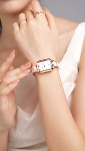 REBIRTH Jam Tangan Wanita Original Korea Berlian Anti Air Tali Keramik Jam Tangan Cewek New Wanita