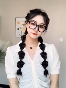 Tóc giả tết thắt bím J101 ❤️FREESHIP❤️ tóc tết thắt bính tóc giả thắt bím Sỉ 22k