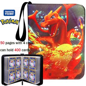 Bandai | 2026 Pokemone Card Album PU Zipper Photo Album Collection Book Anime Figure Album Hobby File Kids Toy Gifts In Stock
