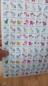 Sticker khen chữ HÌNH NGỰA PONY 40k 5 tờ A4 x 129 Stick/ tờ - Mã A453