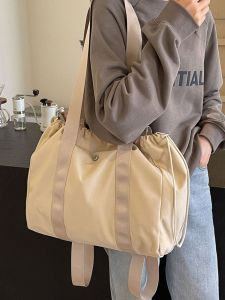 Casual Canvas Tote Bag Womens Large Capacity Fashionable Summer 2025 Single Shoulder Bag Korean Style Versatile Handbag