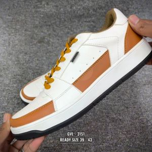 GVL Geovelli G3151 Gerta | Sepatu Sneakers Putih Pria Distro Bandung Tan Putih