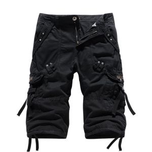 Fuguiniao chạy bộ nam nhiều túi quần short vận chuyển hàng hóa cỡ lớn màu trơn quần short quân sự quần thường ngày của nam giới