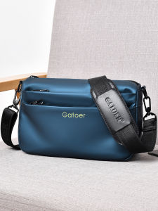 Mens Fashion Outdoor Crossbody Bag Multi-Zipper Single Shoulder round Tube Backpack Small Square Bag New Model Street Trend