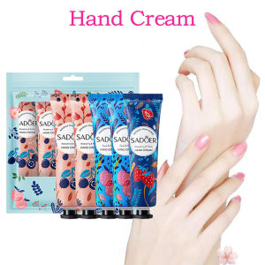 SADOER | SADOER 5Pcs Fruit Plant Hand Cream Set Moisturizing Nourishing Anti Dry Crack Hand Lotion Winter Daily Care Gift