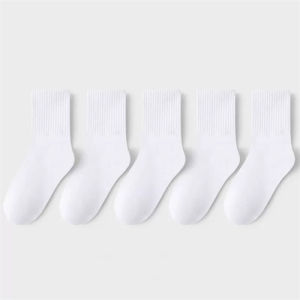 Lawadka 5Pairs/set Boys Girls Socks For Kids White Black Gray Cotton Childrens Socks Student Sport Autumn New Sock 2 to 11Years
