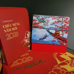 Lich Để Bàn. Lịch Bàn Ngân Hàng Agribank 2026 Có Lịch Âm Và Ghi Chú.