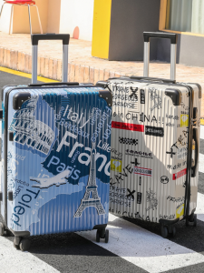 กระเป๋าเดินทางขนาด 24 นิ้ว สำหรับเด็กและเยาวชน กระเป๋าเดินทางแบบหนาและทนทาน กระเป๋าเดินทางแบบมีเชือกสำหรับเด็กผู้ชายและผู้หญิง