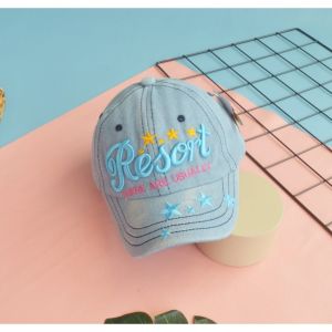 CAE - Topi Bisbol Anak Laki Perempuan 2-5 Tahun Resort Denim Jeans Baseball Hat Import