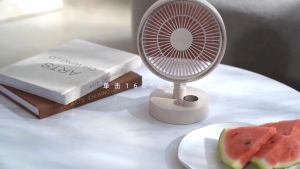 Sothing Fan Desktop Fan Plume Desktop Fan S1 S2 Intelligent Digital Display Strong Wind Auto Rotation Type-C Rechargeable Wireless Table Fan
