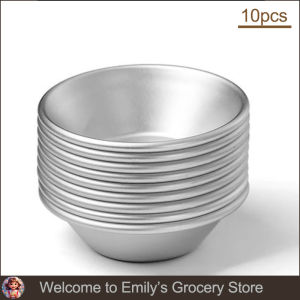 5-50pcs Reusable Aluminum Alloy Egg Tart Crust Mold Kitchen Baking Cup Cake Mold Pastry Dessert Mini Metal Cup Cake Baking Plate