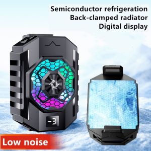 SL31 Mobile phone back clamp radiator TEC cooler with temperature display cooling fan for iPhone Samsung Android phone games