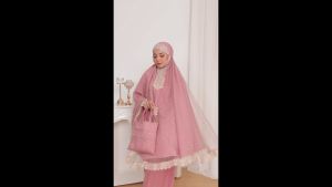 Mukena Dewasa Aurora 2in1 Bahan Katun Premium Terlaris By Nanjung Abadi