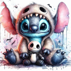 1 piece - 5D-DIY - Flocking cloth - Special drill - Diamond painting set - Cartoon character - Mosaic - Diamond art