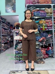 Bộ Lụa Hàn Châu Lửng Cho mẹ Cho Bà Bộ Đồ Trung Niên