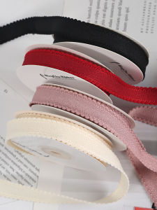 Ruy Băng Vải Satin Thắt Nút Bướm Thủ Công Bó Hoa Quà Tặng Bao Bì DIY Viền Bọt Hạt Ngọc Trai Ruy Băng Vải