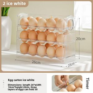 Side Door Egg for Refrigerator Storage Box Food Grade Crisper Special Organize and Storage Flip Egg Storage Box Egg Holder