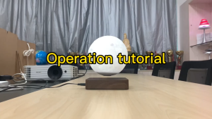 โคมไฟโต๊ะดวงจันทร์ที่ลอย แสงกลางคืนแม่เหล็กลอยด้วยโหมดแสง 3 โหมด โคมไฟโต๊ะข้างเตียงที่พิมพ์ 3 มิติสำหรับ