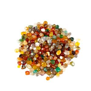 Seven Treasures Manjushri Plate Natural Loose Gemstones Rain Flower Buddha Offering Colorful Stones Offering Tibetan Costume
