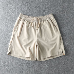 Outdoor Mens Summer Sport Casual Laser Perforated Straight Leg Five-Quarter Pants Pure Color Shorts Fashion Urban Youth