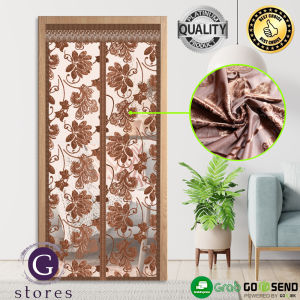Tirai Magnet Platinum Mesh Anti Nyamuk Gorden Magnet Anti Nyamuk Serangga Motif Bunga