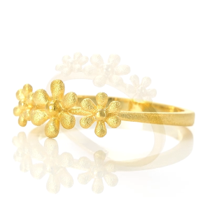 Chow Sang Sang 周生生 999.9 24K Pure Gold Daily Essense Blossom Ring for Women (Size: 13 Diameter 16.6mm) 50470R Price-by-Weight 2.62g Gold